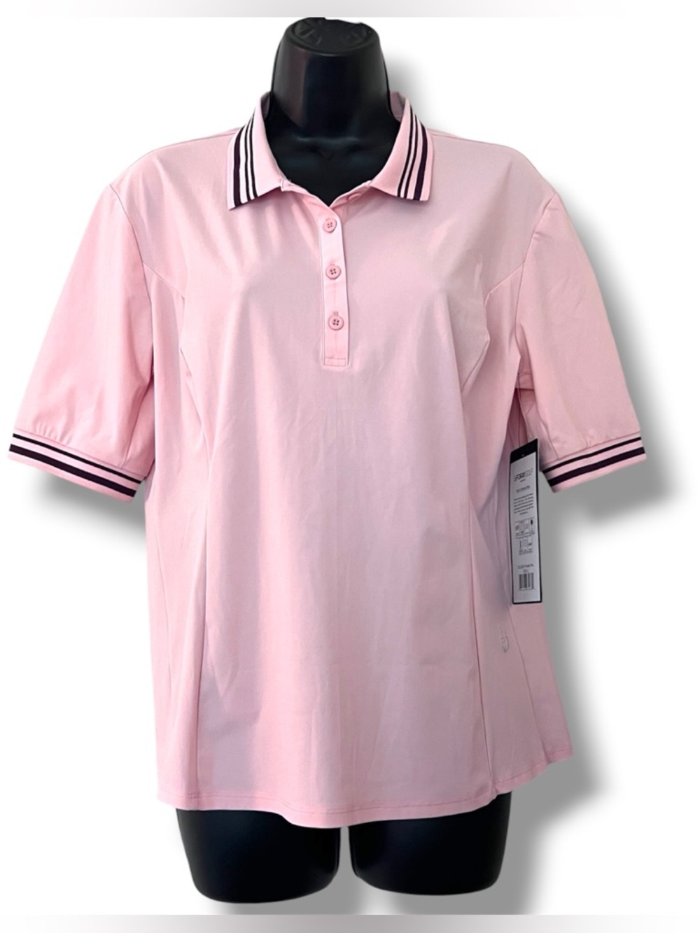 Foray Golf Women's Performance Large Pink Short Sleeve Polo Shirt